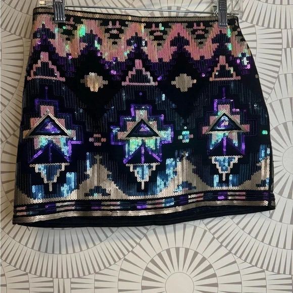 EXPRESS womens sequin skirt XS - Picture 1 of 7